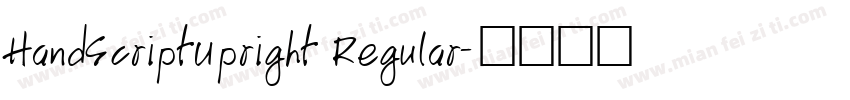 HandScriptUpright Regular字体转换